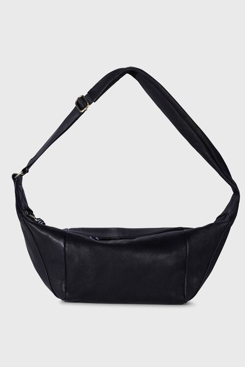 10Days leather banana bag zwart