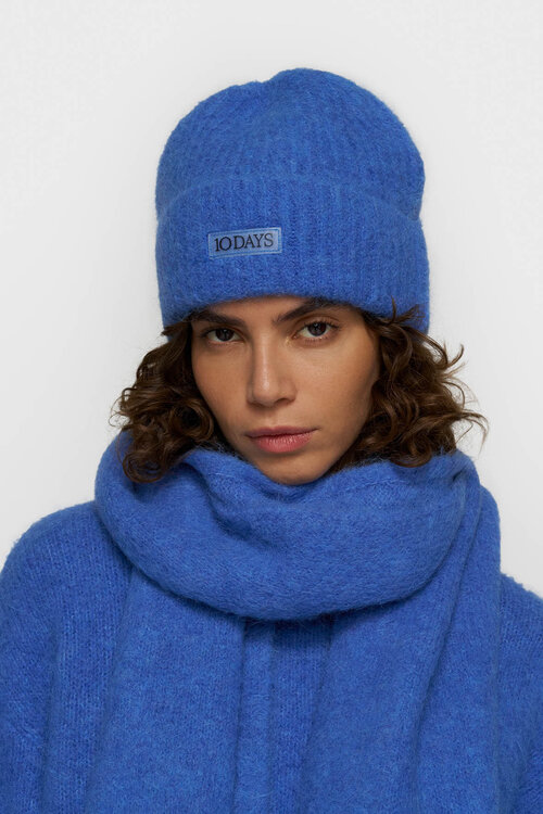 10Days hairy beanie blauw
