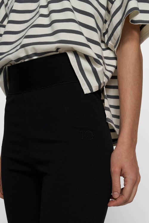 10Days flare punto pants zwart