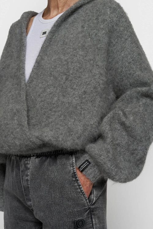 10Days hooded knit sweater grijs