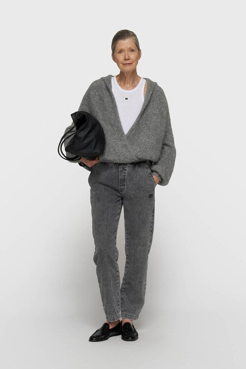 10Days hooded knit sweater grijs