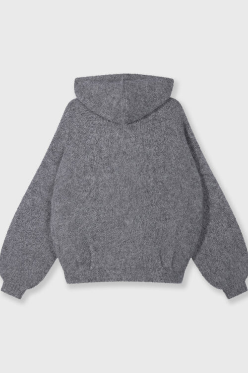 10Days hooded knit sweater grijs