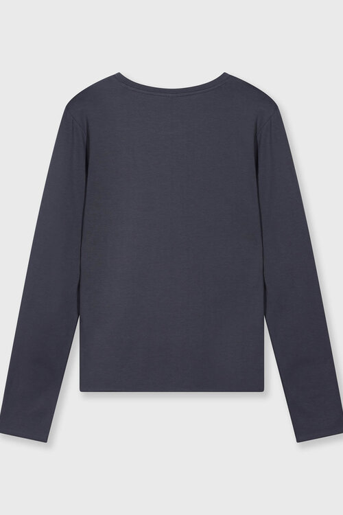 10Days slim long sleeve tee blauw