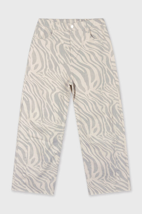 10Days western pants ecru zebra