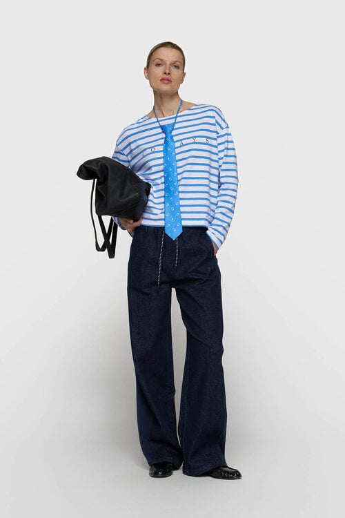 10Days boat neck shirt stripes blauw
