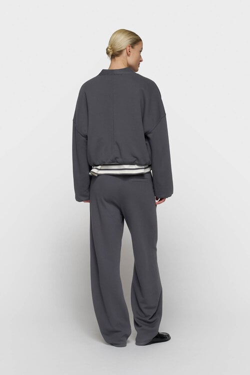 10Days cropped cardigan fleece blauw