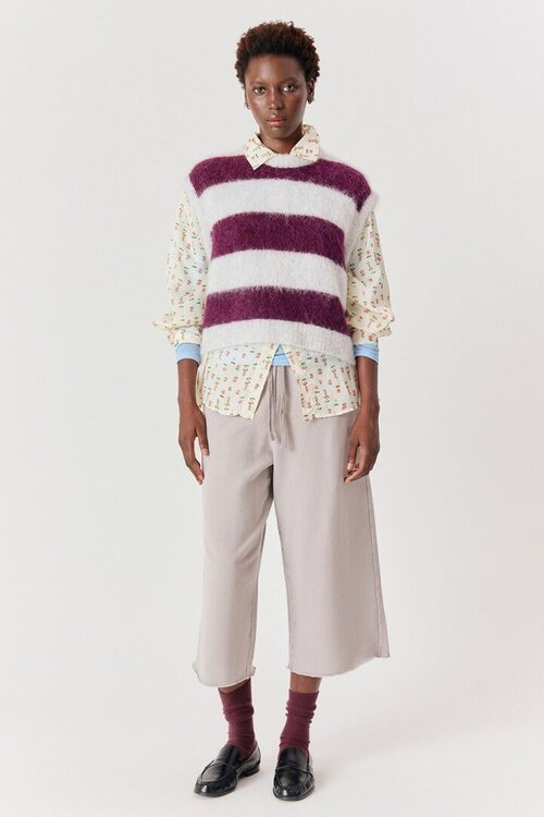 American Vintage Niby Trui Mouwloos Aubergine