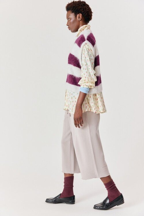 American Vintage Niby Trui Mouwloos Aubergine