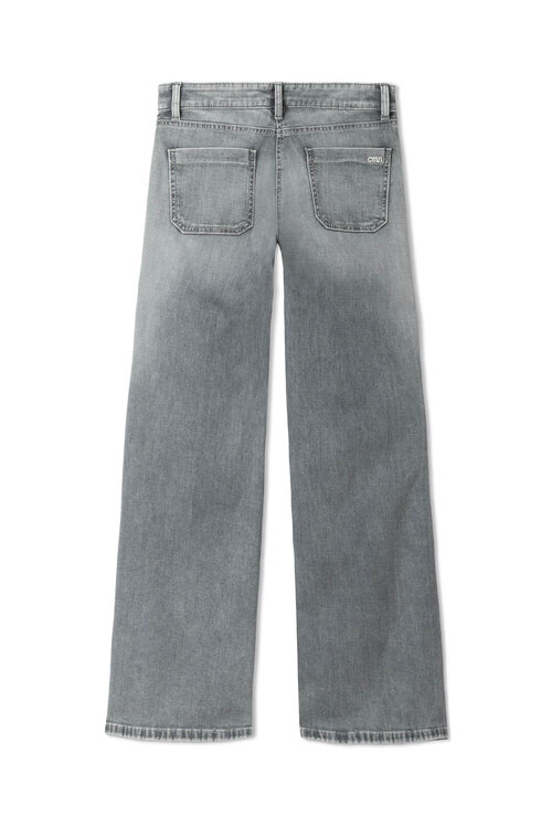 Cambio Grijze Amara Straight Jeans