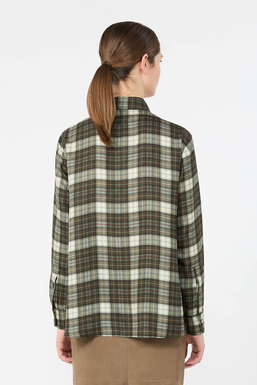 Max Mara Weekend Blouse Ruit Kaki