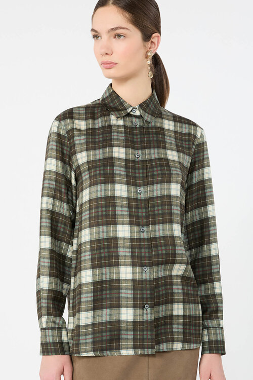 Max Mara Weekend Blouse Ruit Kaki