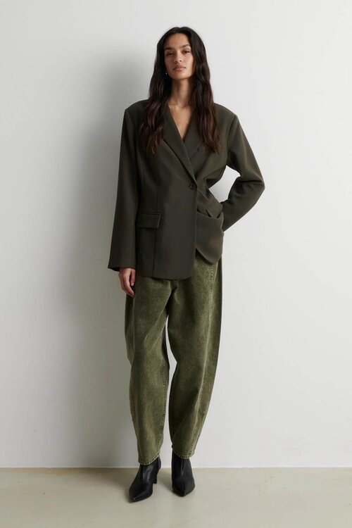 Second Female Olive Fique Fitted Blazer