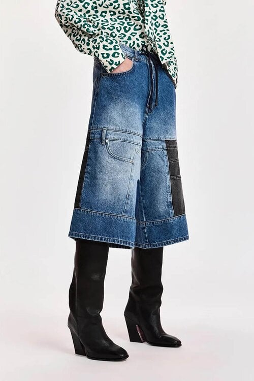Essentiel Antwerp Jeans wide leg  bermuda Indigo