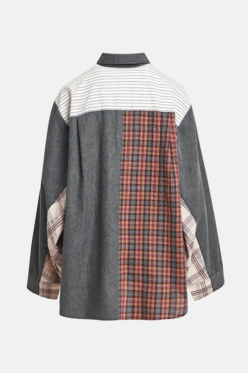 Essentiel Antwerp Blouse patchwork Grijs