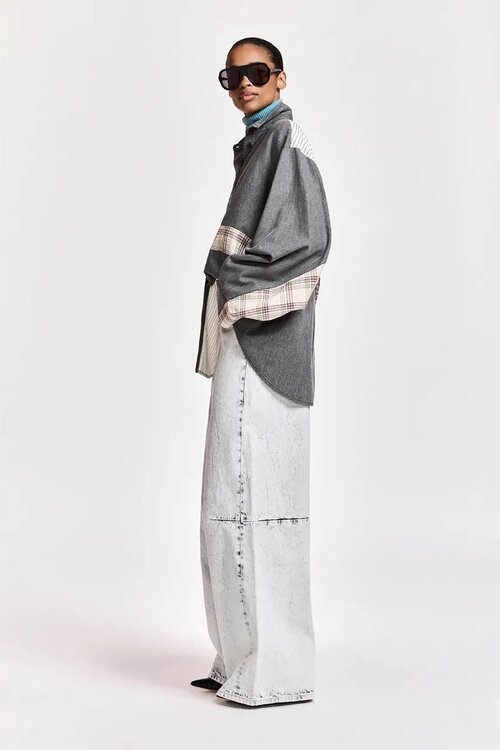 Essentiel Antwerp Blouse patchwork Grijs