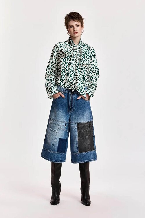Essentiel Antwerp Blouse met strikkraag Ecru