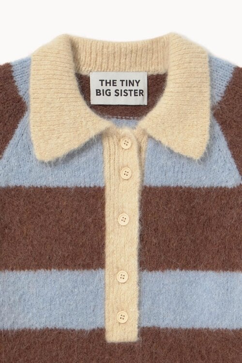 The Tiny Big Sister Frank Polo trui streep Blauw