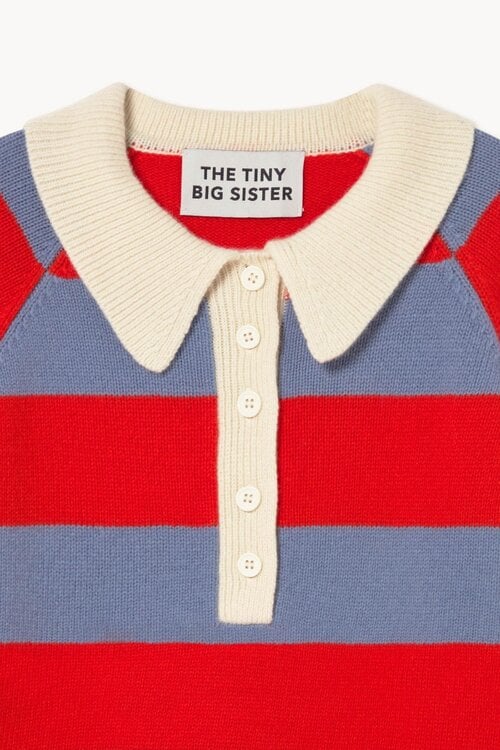 The Tiny Big Sister Frank Polo trui streep Rood