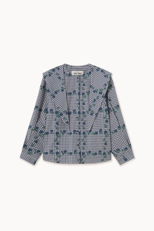 The Tiny Big Sister Roses Blouse met sjaal Blauw