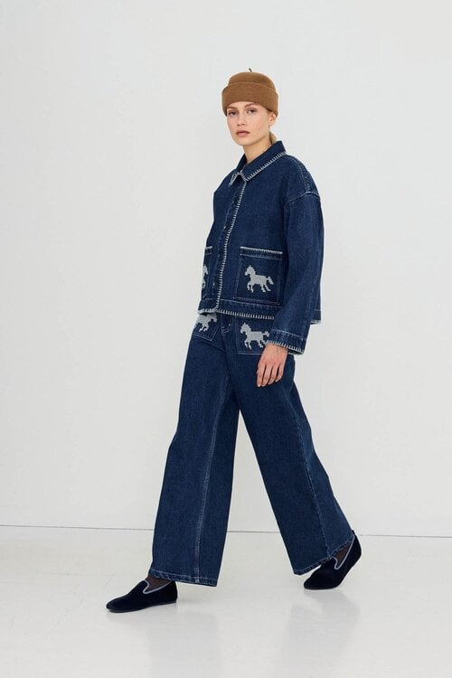 The Tiny Big Sister Jack horses denim Indigo