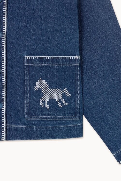The Tiny Big Sister Jack horses denim Indigo