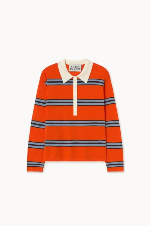 The Tiny Big Sister Polo trui streep Oranje