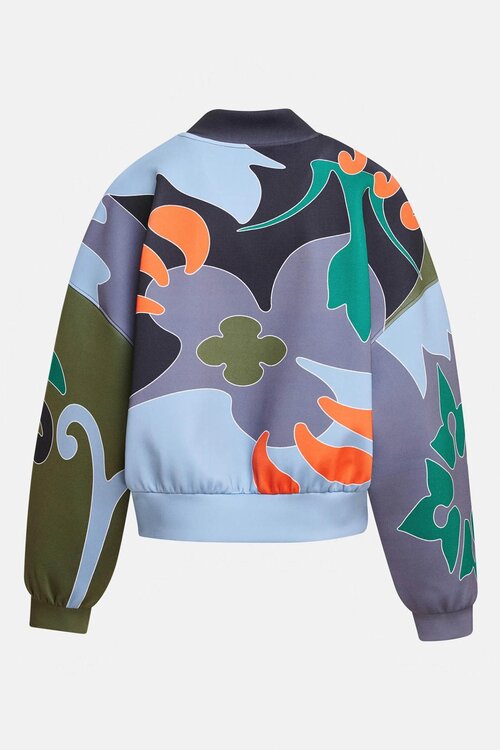 Essentiel Antwerp Bomber jack print Groen