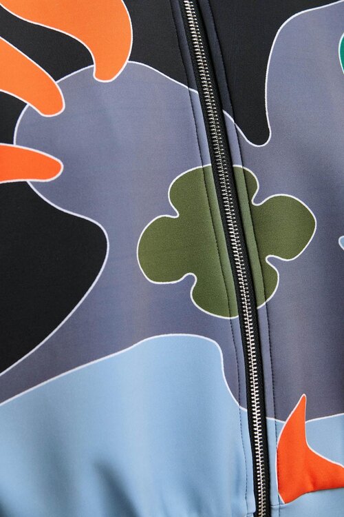 Essentiel Antwerp Bomber jack print Groen