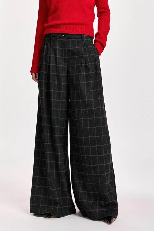 Essentiel Antwerp Wide leg pantalon Antra