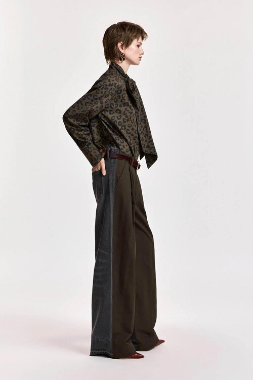 Essentiel Antwerp Wide leg jeans Kaki