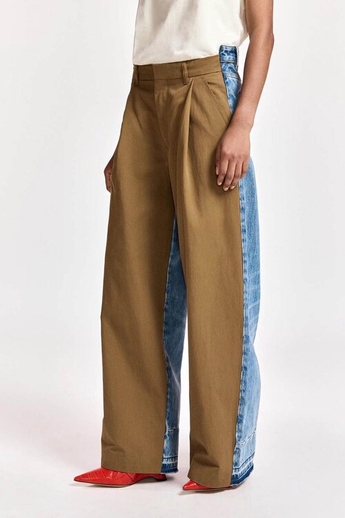Essentiel Antwerp Wide leg jeans Camel