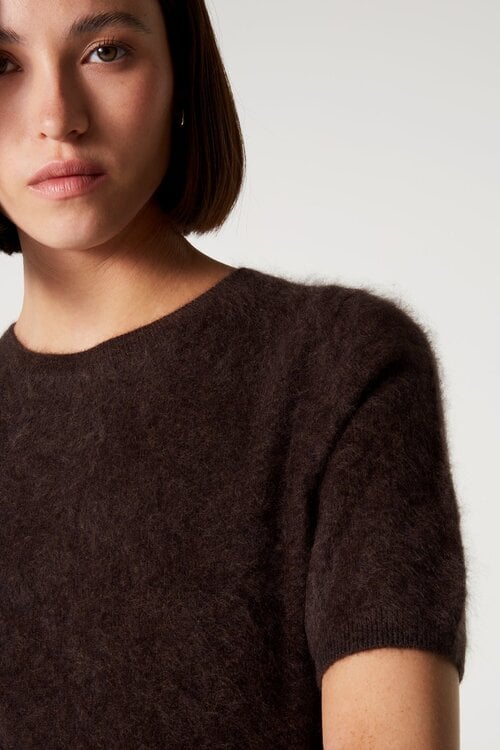 Absolut Cashmere Amaya korte mouw Trui Bruin