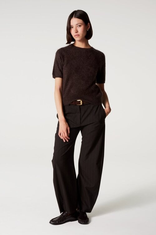 Absolut Cashmere Amaya korte mouw Trui Bruin