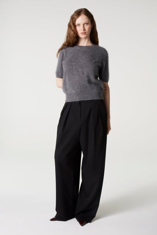 Absolut Cashmere Amaya korte mouw Trui Grijs