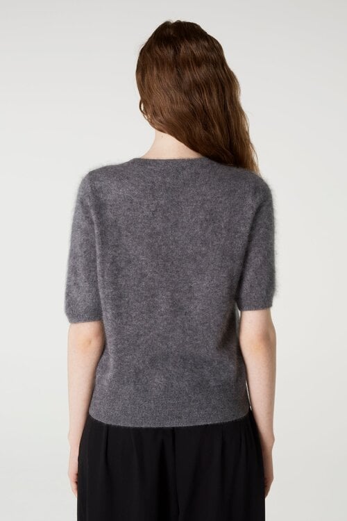 Absolut Cashmere Amaya korte mouw Trui Grijs