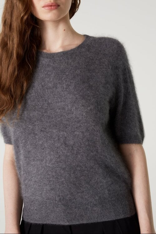 Absolut Cashmere Amaya korte mouw Trui Grijs