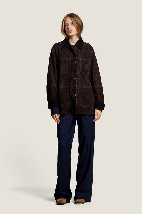 Alter Ego Bruine Gabby Suede Jacket