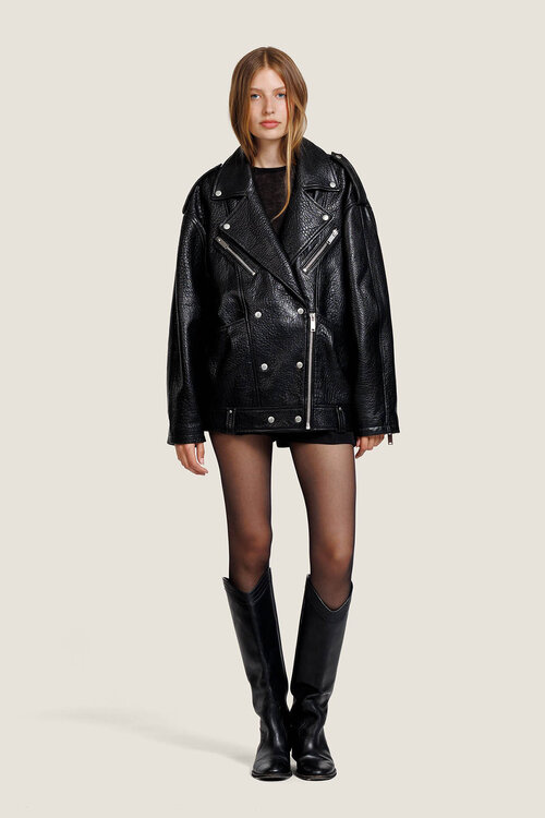 Alter Ego Zwart Carmel Leather Jacket
