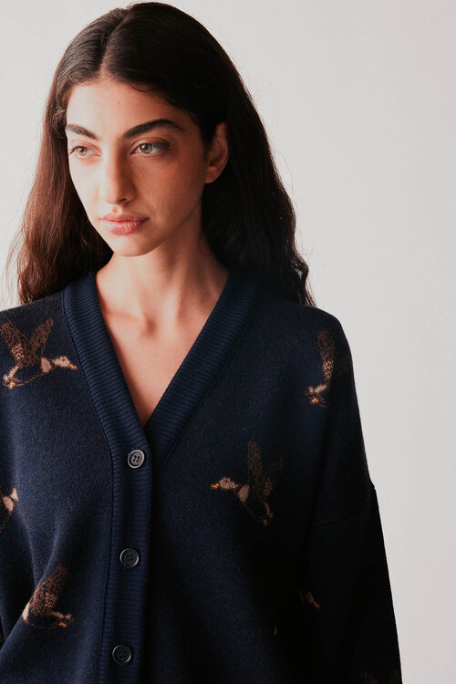 Johny Vest met eendjes Navy