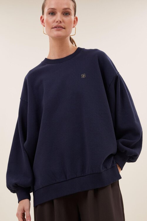 By Bar Lili logo sweater Blauw