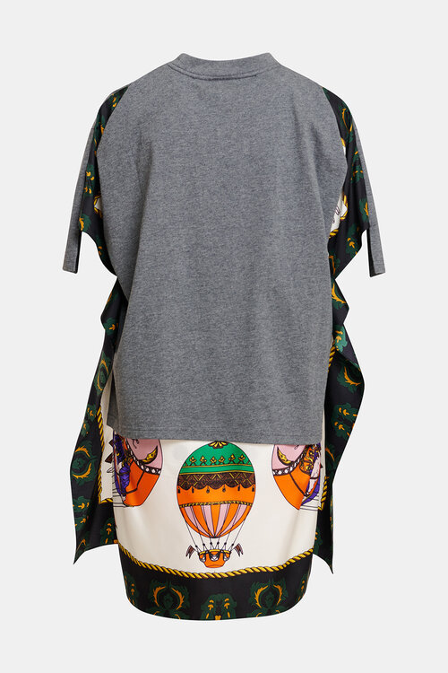 Essentiel Antwerp T-shirt met zijde Grijs