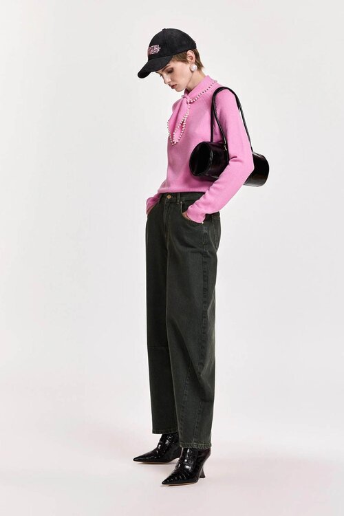 Essentiel Antwerp Trui met strikkraag Pink