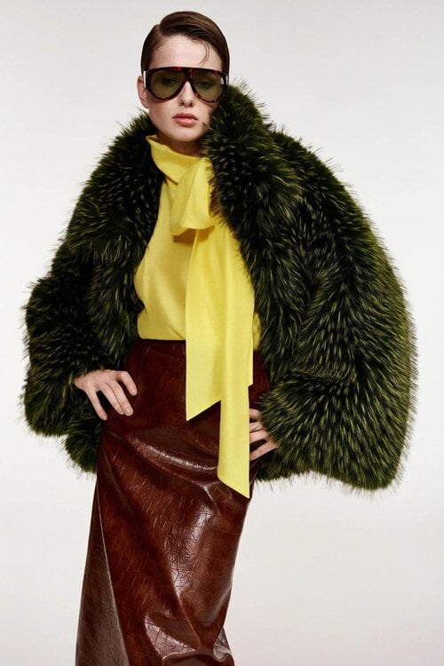 Essentiel Antwerp Coat Foax Fur Kaki