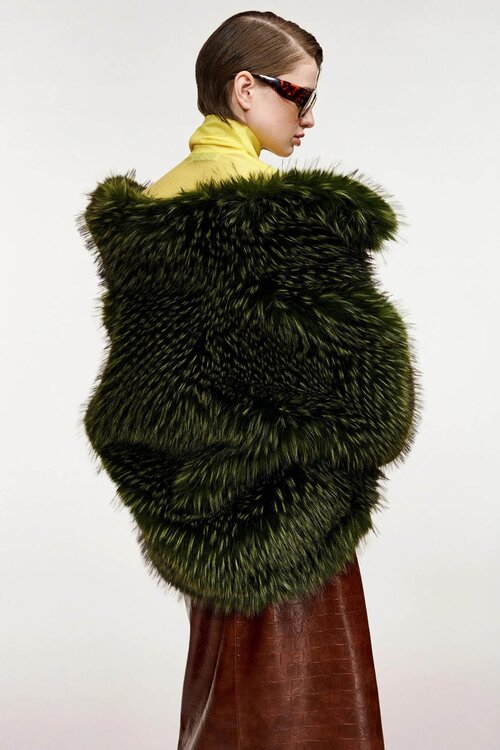 Essentiel Antwerp Coat Foax Fur Kaki
