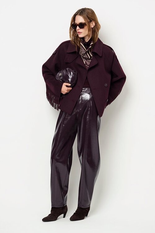 Dante 6 Haven fringe coat bordeaux
