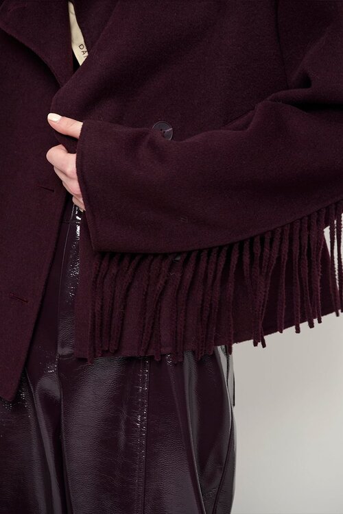 Dante 6 Haven fringe coat bordeaux