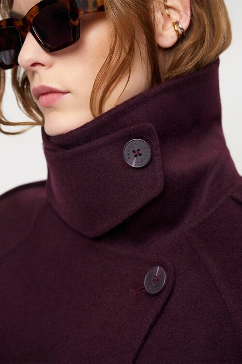 Dante 6 Haven fringe coat bordeaux