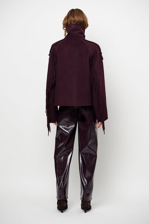 Dante 6 Haven fringe coat bordeaux