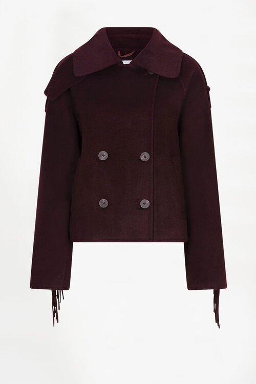 Dante 6 Haven fringe coat bordeaux