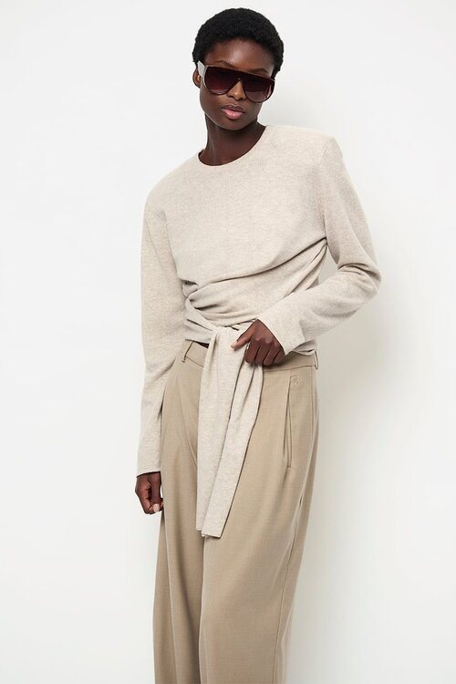 Dante 6 Benyo knitted wrap top beige